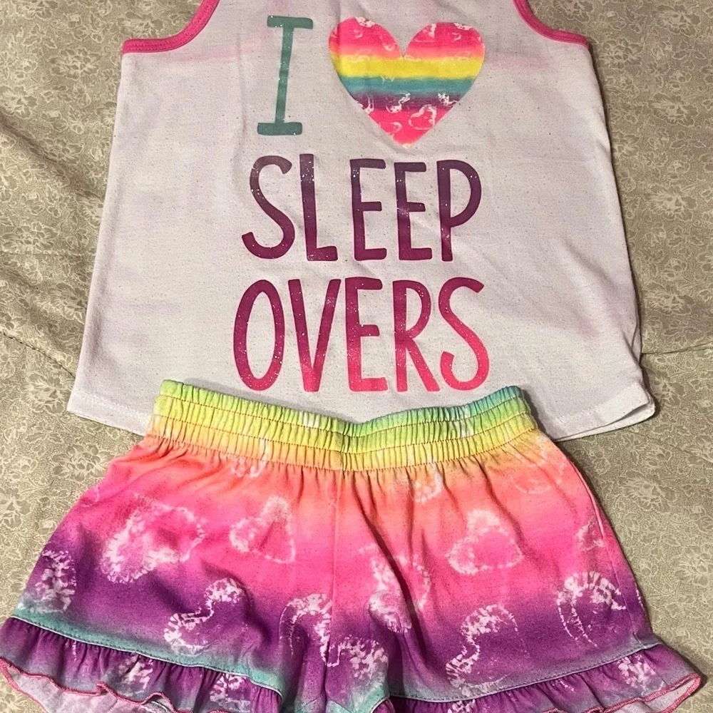 So Cute! SO 3 piece pajama set girls size XS 5-6